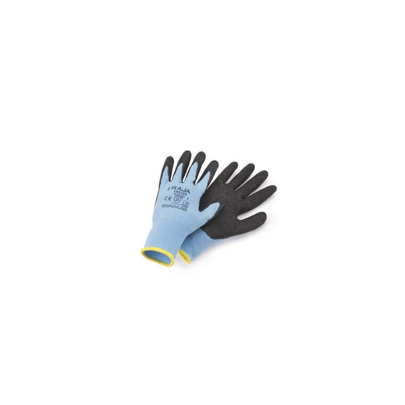 Gants enduction latex RAJA taille 9 - Lot de 10