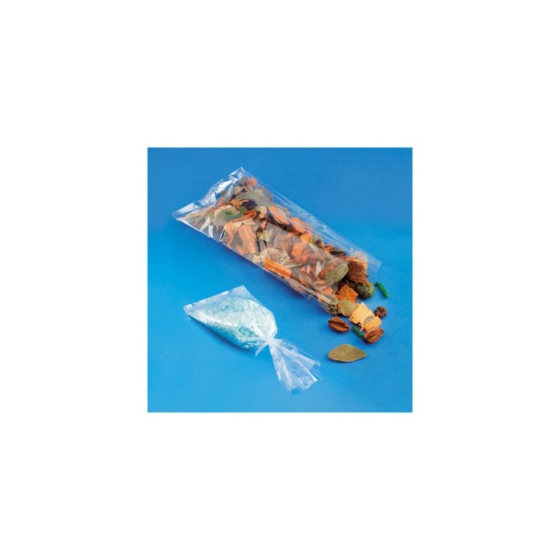Sachet plastique transparent plat 10 x 20 cm - Paquet de 1000