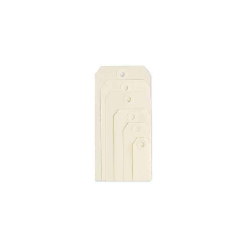 Étiquette américaine cartonnée beige sans attache 100x51 mm - Paquet de 1000