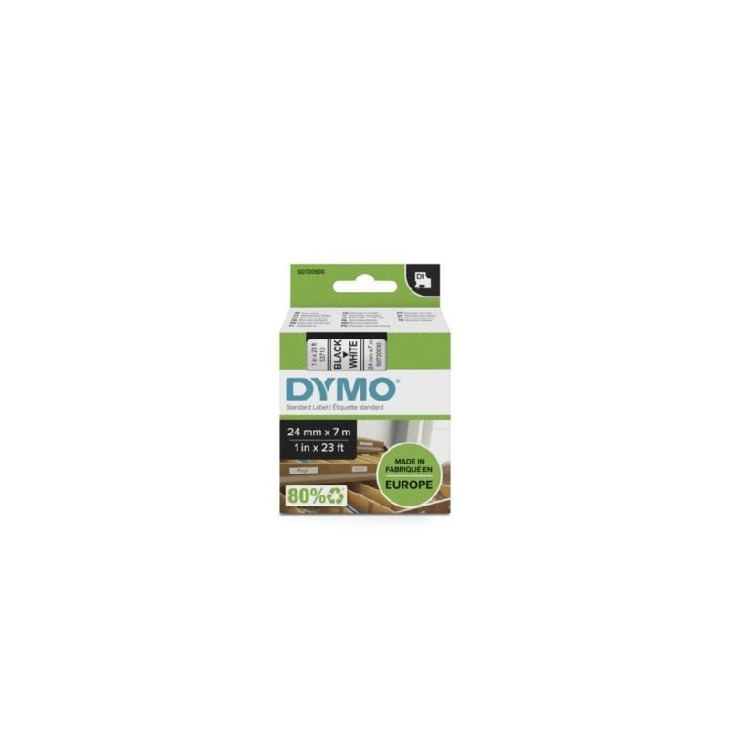 Ruban D1 blanc pour étiqueteuses DYMO