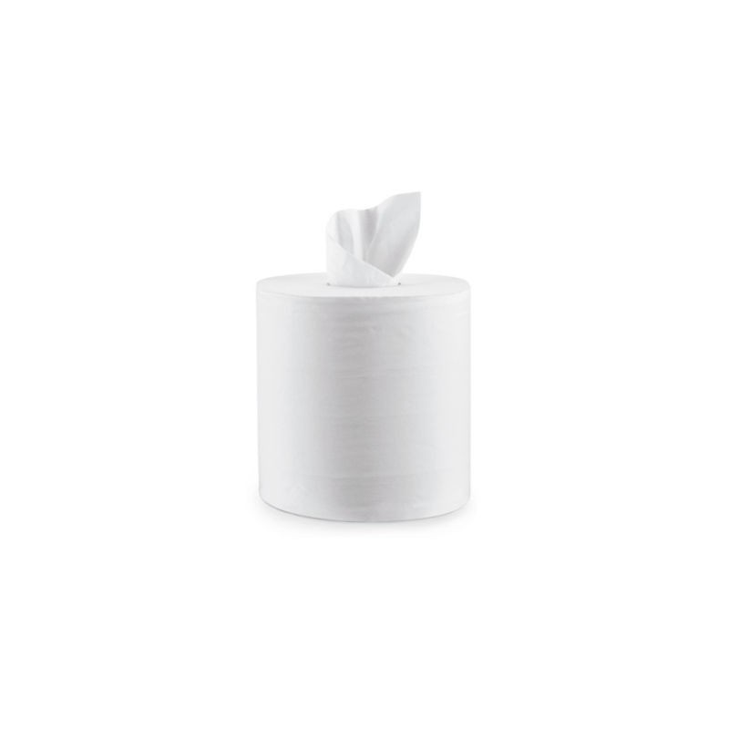 Bobine d'essuyage à dévidage central Maxi compacte ouate blanche - 25,x19,5