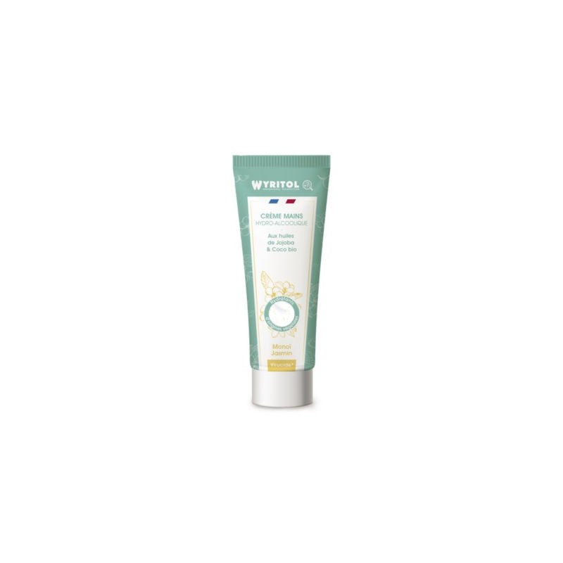 Crème mains hydroalcoolique Wyritol monoï jasmin 75 ml - Lot de 6