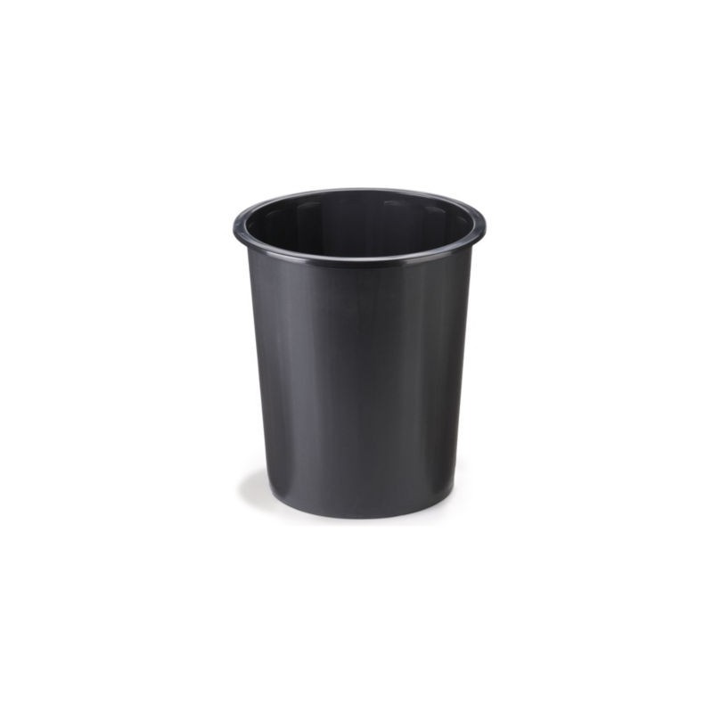 Corbeille à papier en plastique noir 40 l