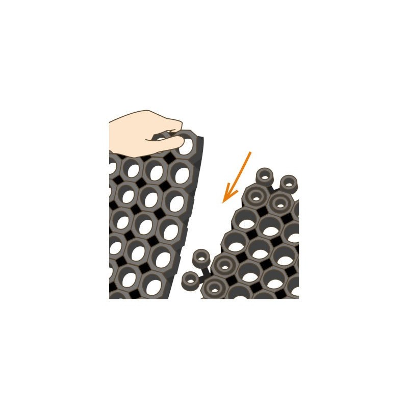 Lot de 10 attaches pour caillebotis NOTRAX - Paquet de 10