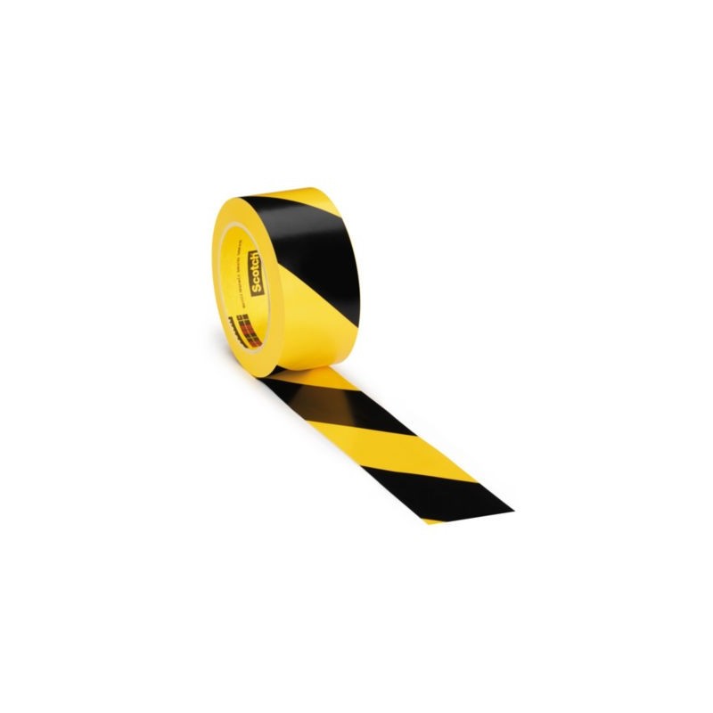 Ruban vinyle de marquage jaune / noir 3M 50 mm x 33 m