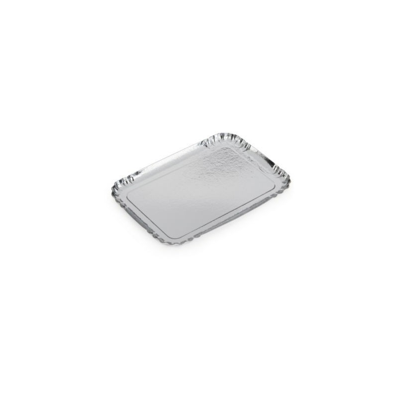 Plateau traiteur carton argent 280x190 mm - Paquet de 200