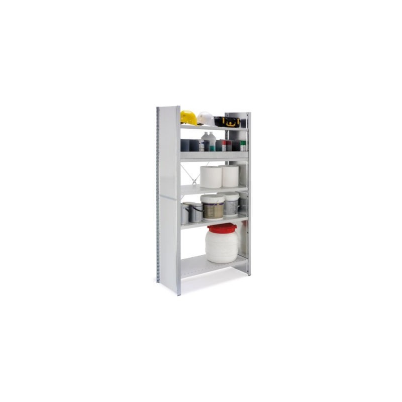 Rayonnage galvanisé longueur 97x50 cm côtés tôlés