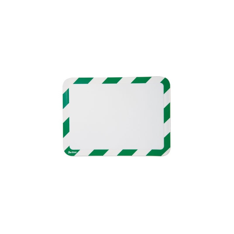 Pochette avec adhésif repositionable vert et blanc - Lot de 2