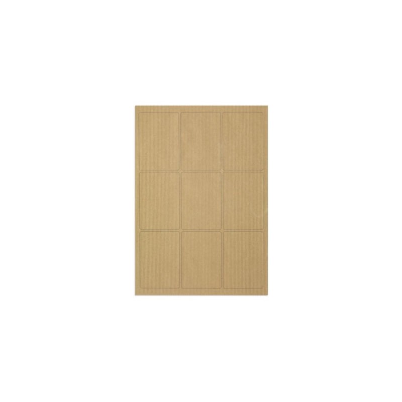 Étiquette adhésive de présentation en papier kraft mat62x89 mm - Paquet de 225