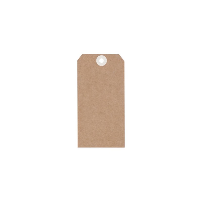 Étiquette américaine en kraft sans attache 125x63 mm - Paquet de 1000