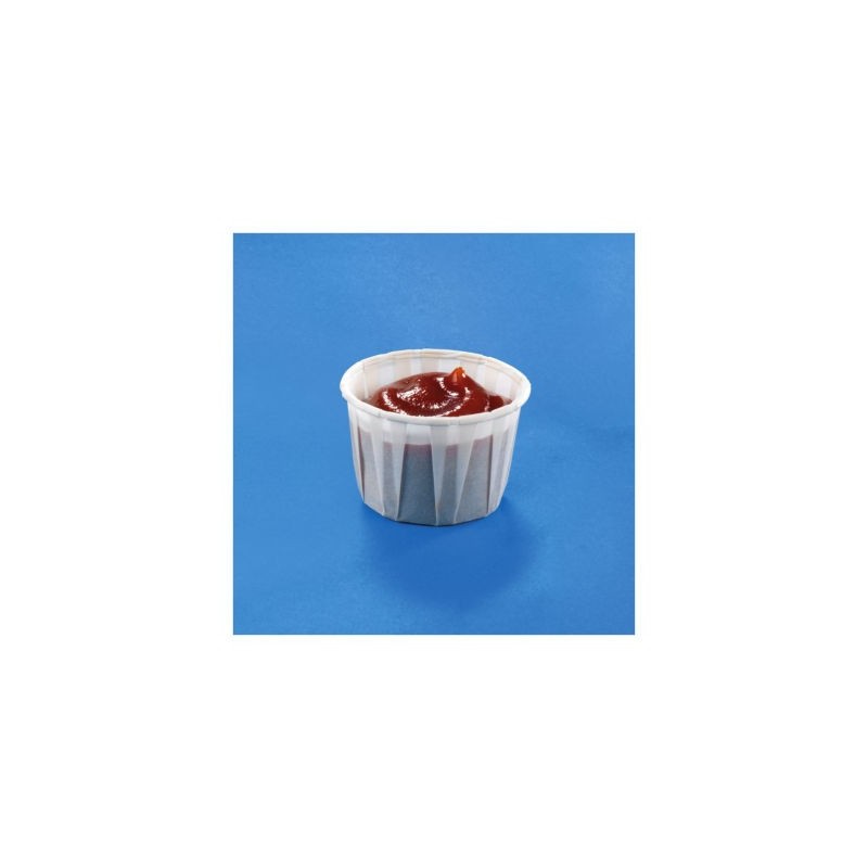 Petit pot alimentaire papier plissé 60 ml - Paquet de 250 x 6