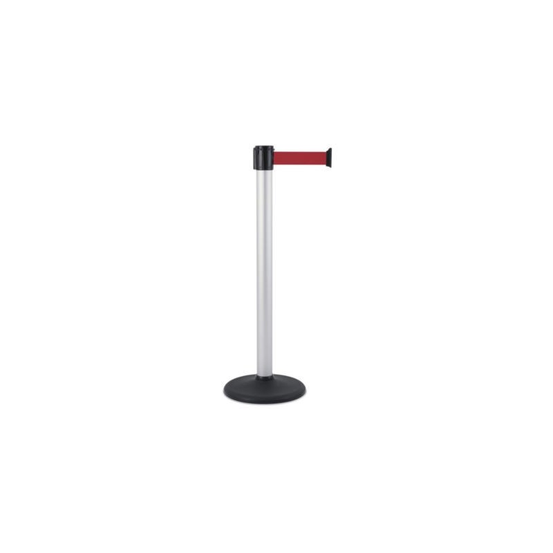 Poteau à sangle étirable en aluminium anodisé