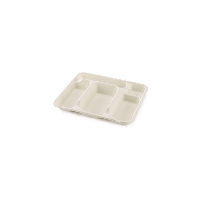 Plateau repas en canne à sucre 300x245x40 mm  - Paquet de 200
