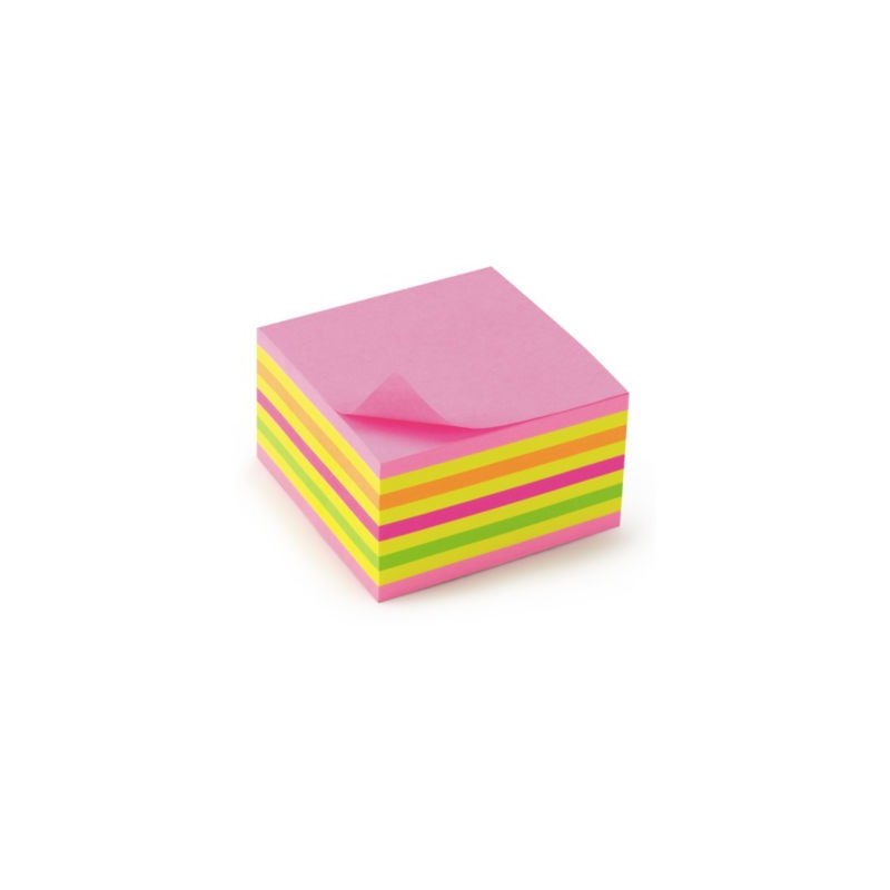 Cube Post-it® néon rose - Lot de 2