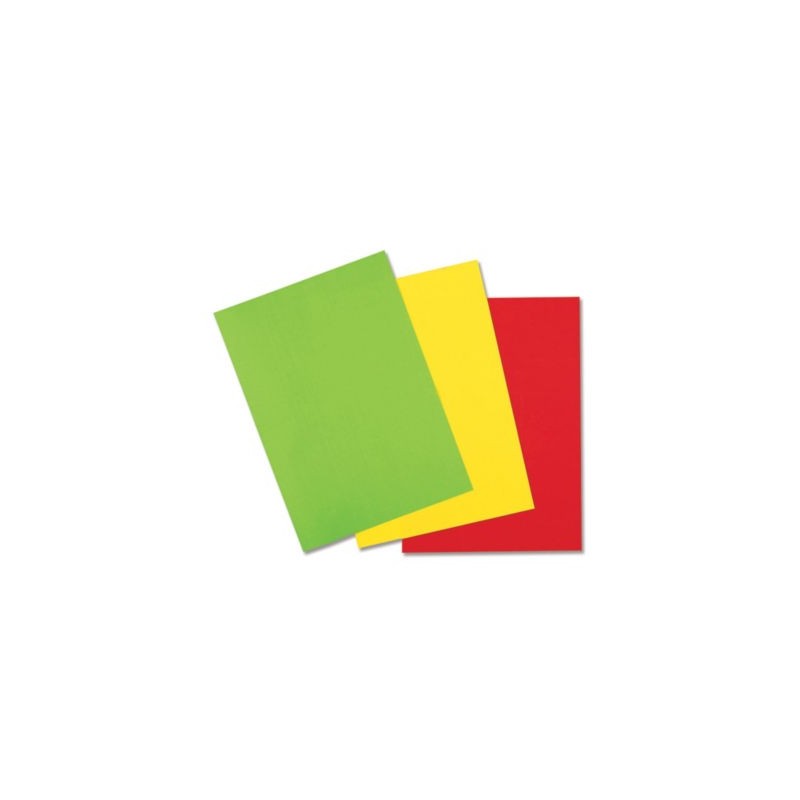 Étiquette adhésive permanente fluo jaune 63,5x38,1 mm - Paquet de 2100