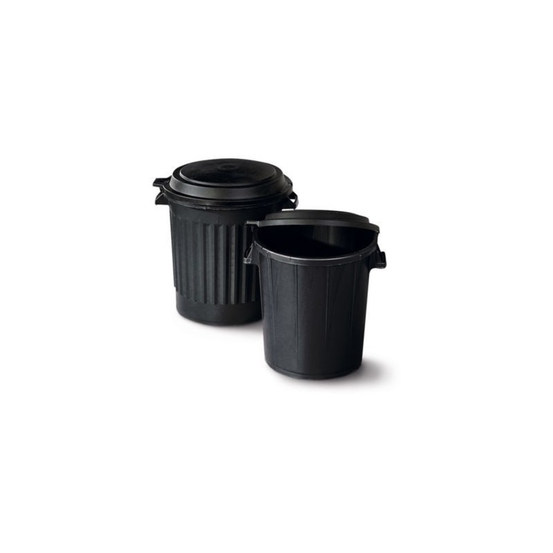 Poubelle plastique avec couvercle 80 litres
