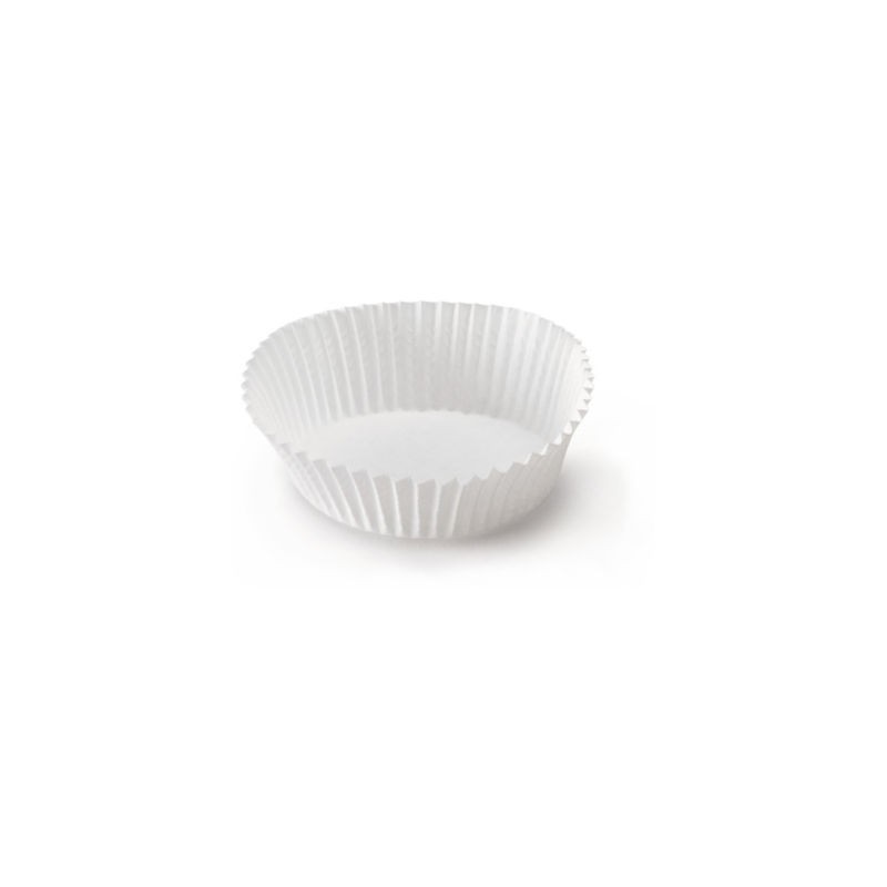 Caissette papier plissé blanc 78 mm