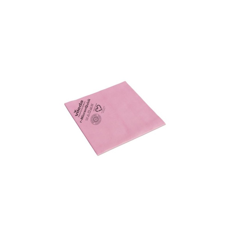 Lavette microfibre usage long Micron quick VILEDA rouge - Paquet de 5