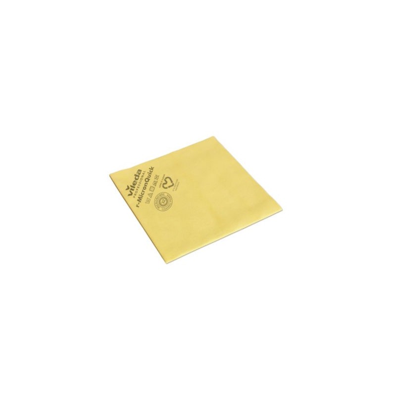 Lavette microfibre usage long Micron quick VILEDA jaune - Paquet de 5