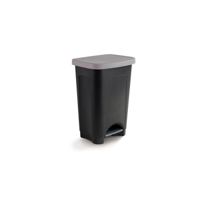 Poubelle plastique à pédale 50L noire