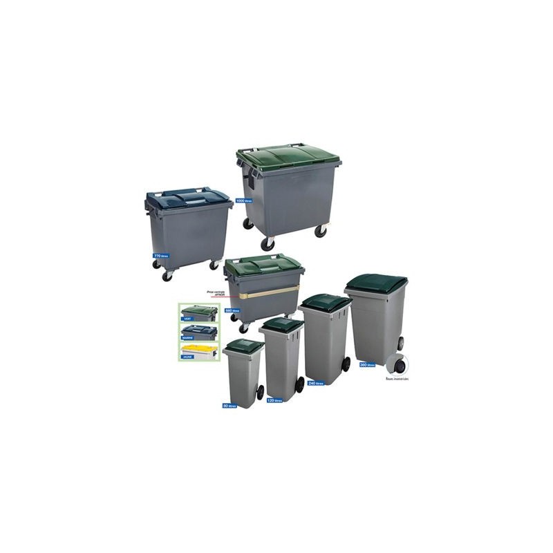 Conteneur à déchets 2 roues SULO 120 L rouge