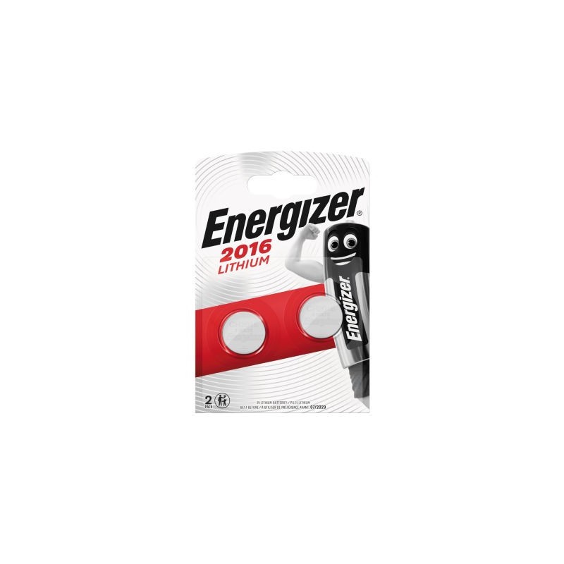 Piles boutons lithium ENERGIZER CR2016 - Paquet de 2