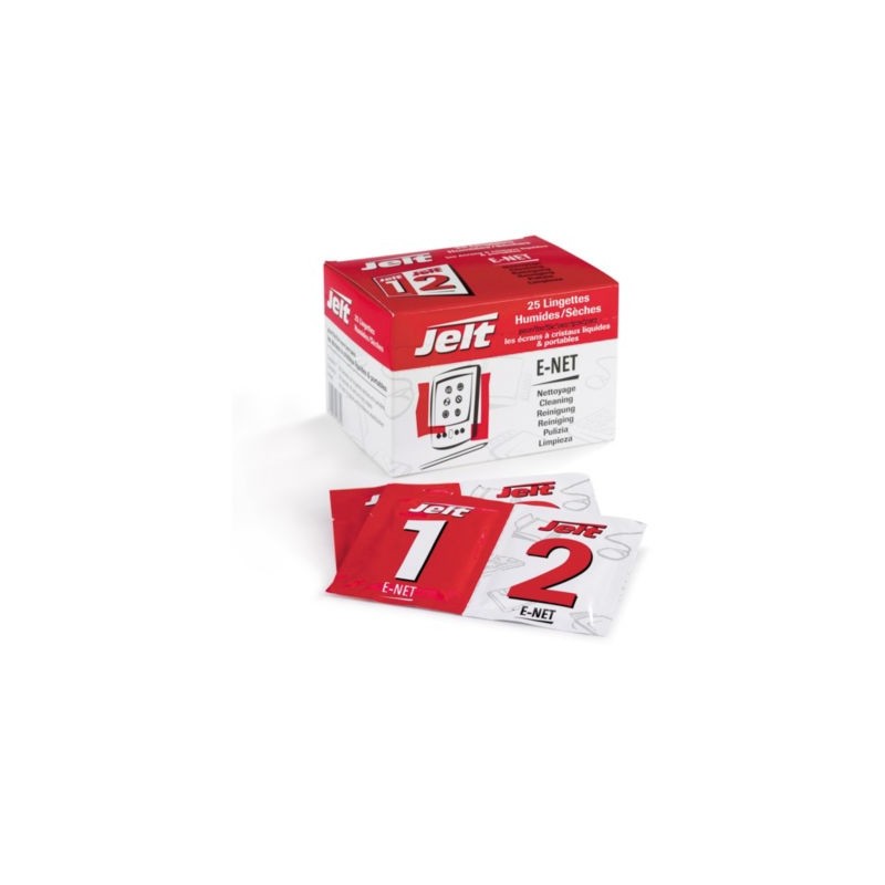 Lingettes nettoyantes pour écran E-Net JELT - Lot de 6