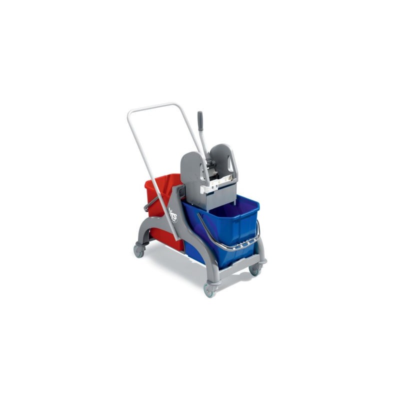 Chariot de lavage duo standard 2 x 15 L TTS avec presse