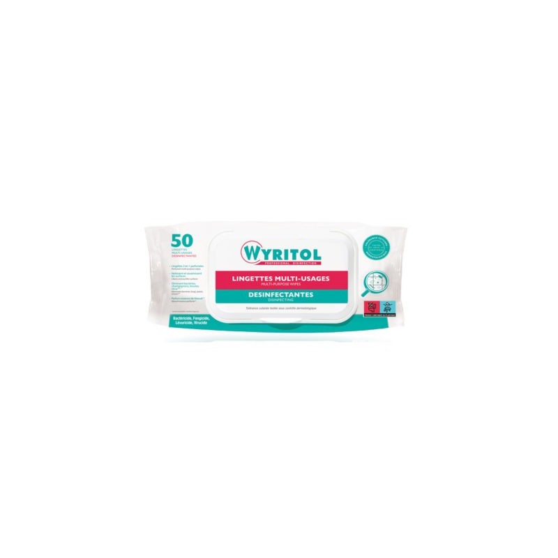 Lingettes désinfectantes WYRITOL - Paquet de 50 x 2
