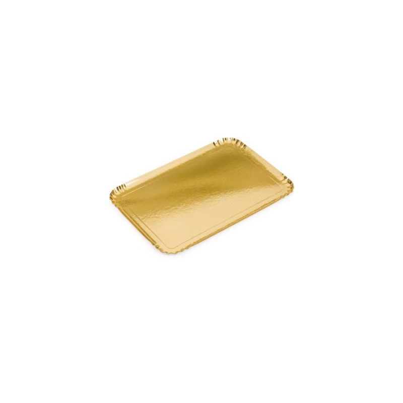 Plateau traiteur carton or 420x280 mm - Paquet de 100