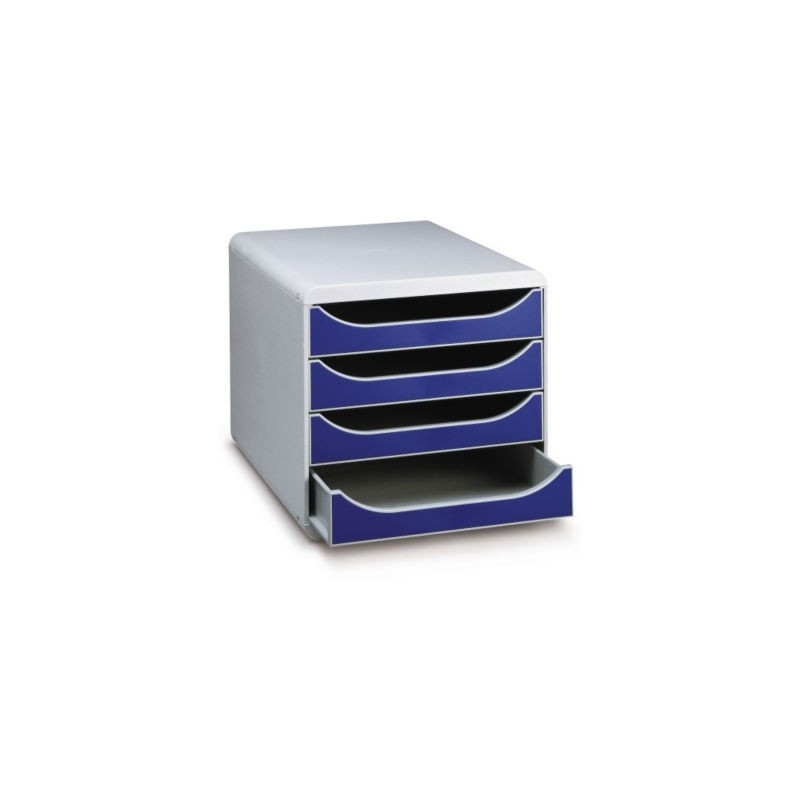 Module de classement 4 tiroirs Big Box EXACOMPTA noir / argent