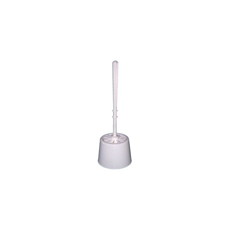 Porte-brosse et brosse WC PP blc