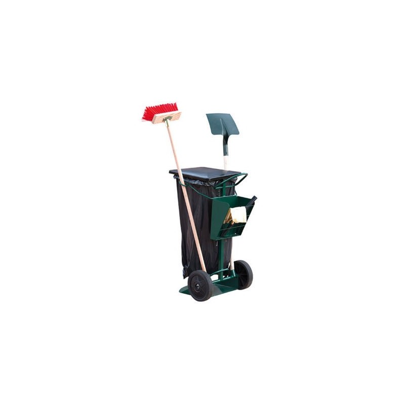 Chariot de propreté et voirie support sac