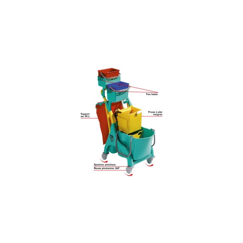 Chariot de ménage compact TTS