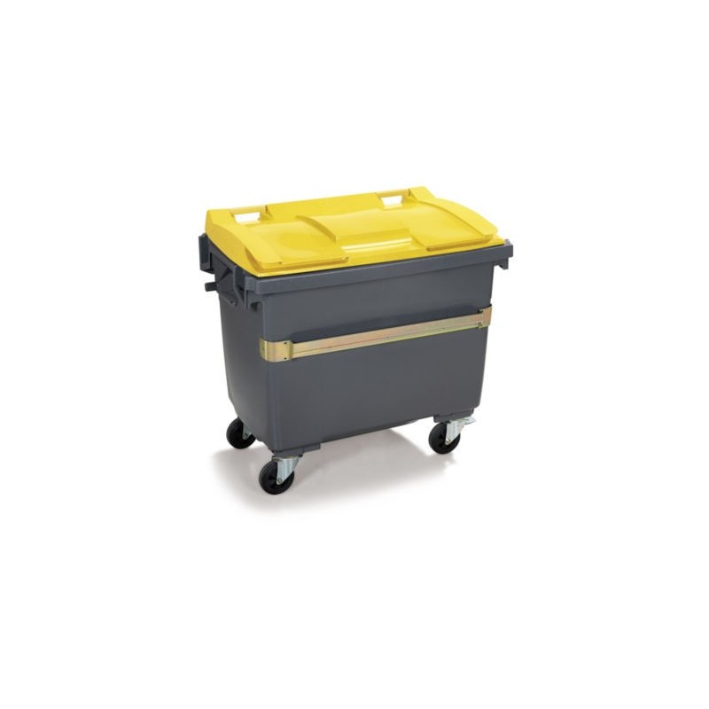 Conteneur à déchets couleur 4 roues CITYBAC PLASTIC OMNIUM 770 L jaune