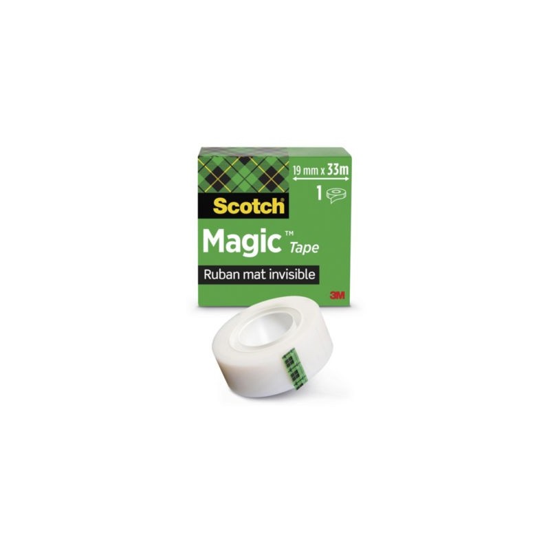 Ruban adhésif invisible Scotch® Magic™  33 m x 19 mm - Lot de 6