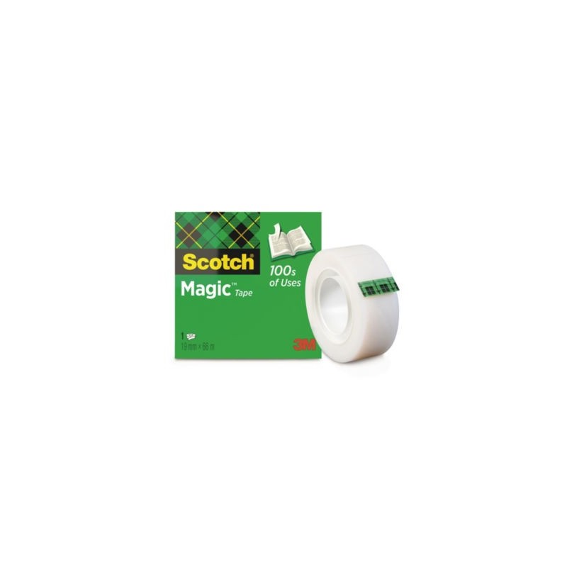 Ruban adhésif invisible Scotch® Magic™ 66 m x 19 mm - Lot de 6