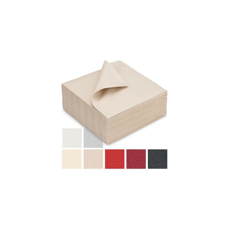 Serviette aspect tissu noir - Paquet de 400
