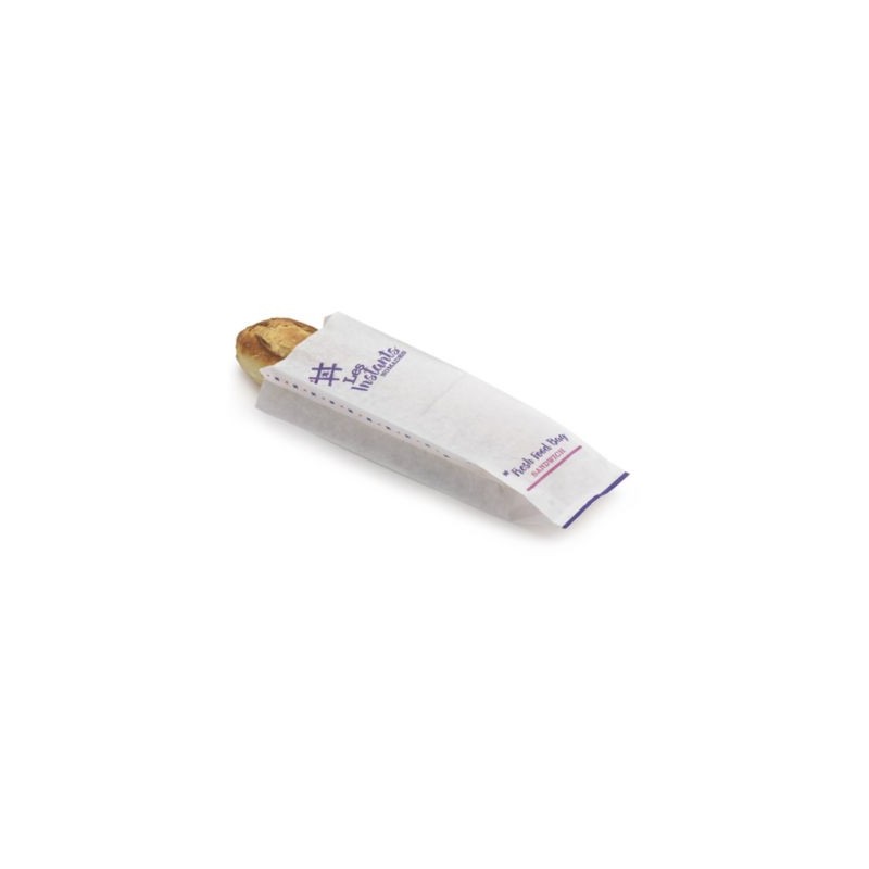 Sachet sandwich kraft blanc imprimé - Paquet de 1000