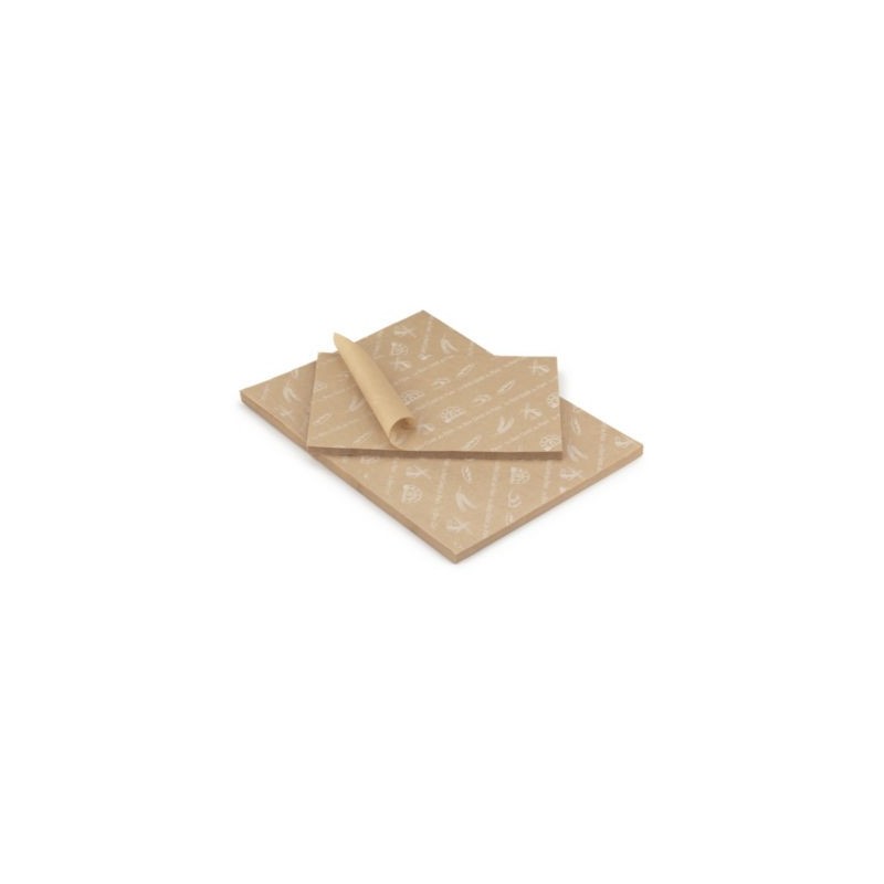 Papier alimentaire mousseline imprimé brun 40x30 cm