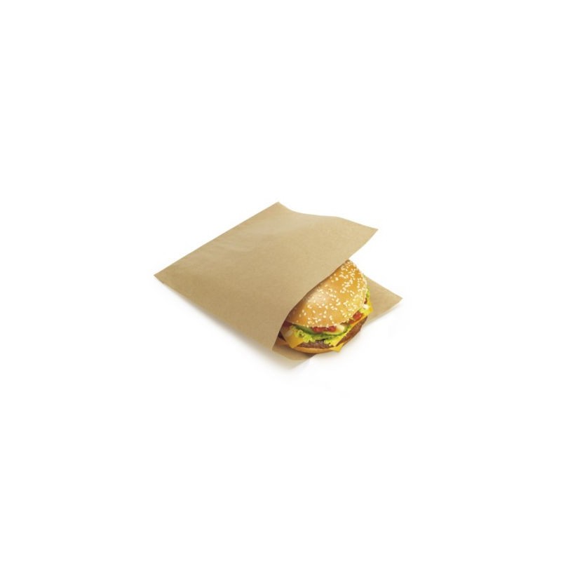 Sachet sandwich en papier ingraissable avec ouverture latérale 16x20cm - Paquet de 2000