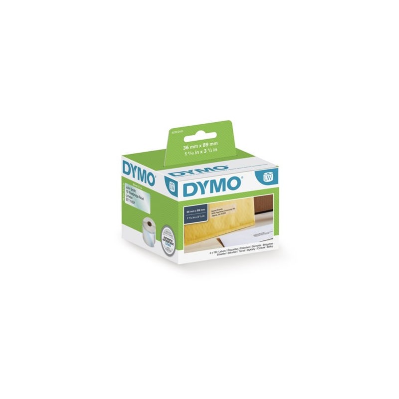 Étiquette adhésive permanente pour Label Writer DYMO  36x89 mm