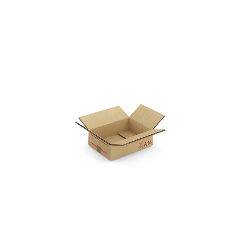 Caisse carton Galia A14 double cannelure avec rabats 40x30x15 cm - Lot de 20