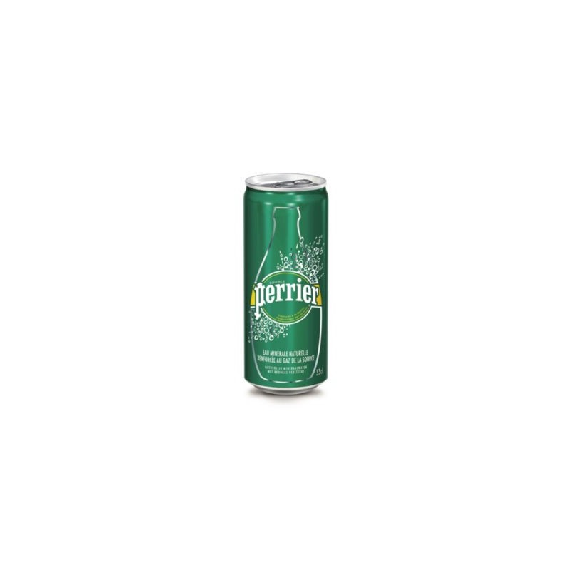 Eau gazeuse PERRIER 24 cannettes de 0,33 l - Paquet de 24
