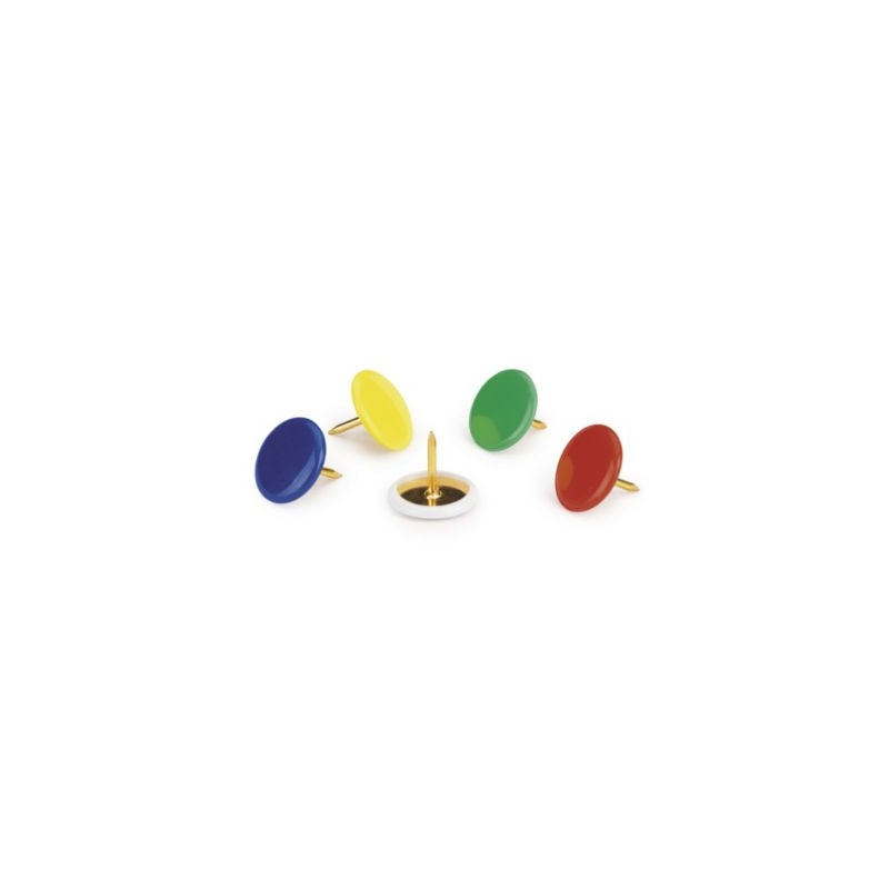 Punaises RAJA couleurs assorties boîte de 100 - Paquet de 100