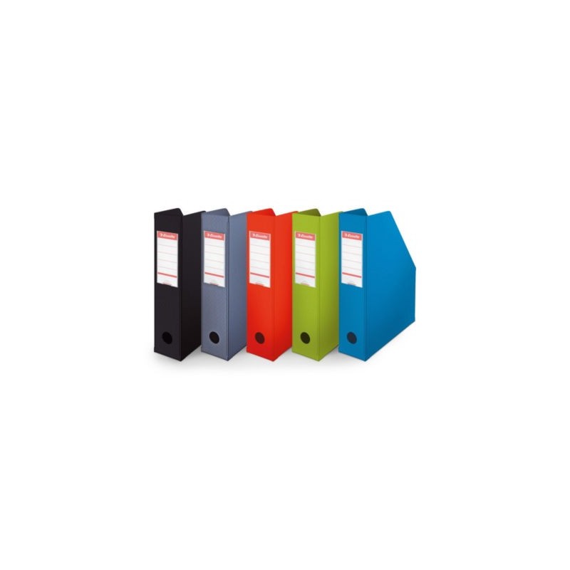 Porte-revues PVC pliable dos 7 cm ESSELTE couleurs assorties classiques - Lot de 10