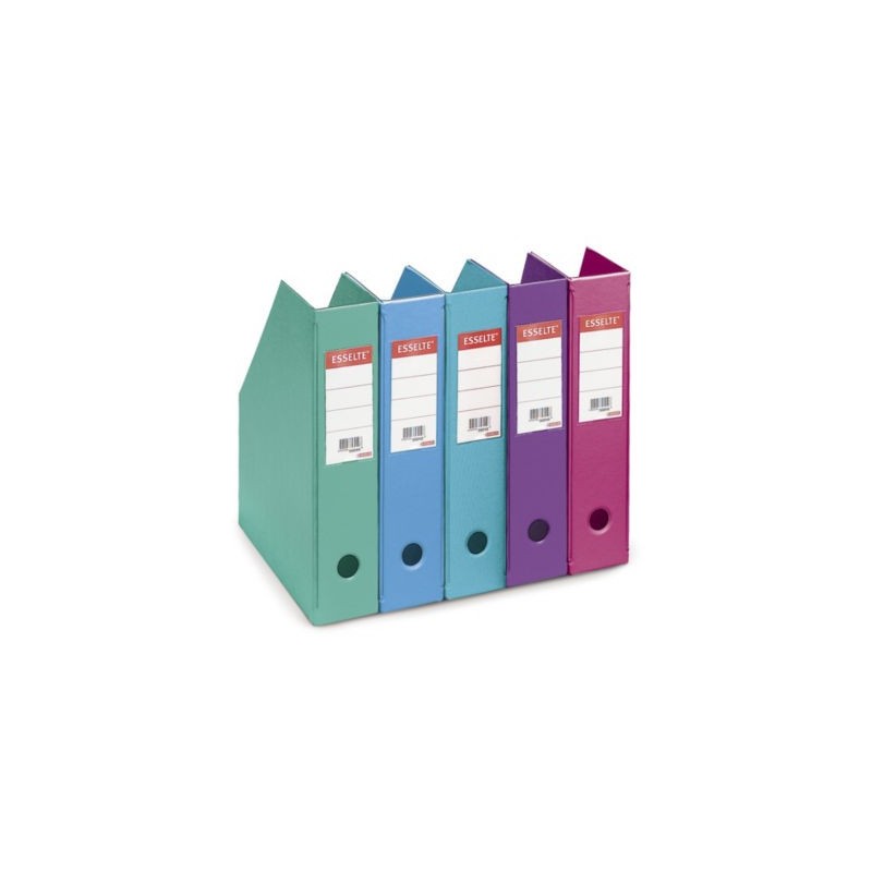 Porte-revues PVC pliable dos 7 cm ESSELTE couleurs assorties pastel - Lot de 10