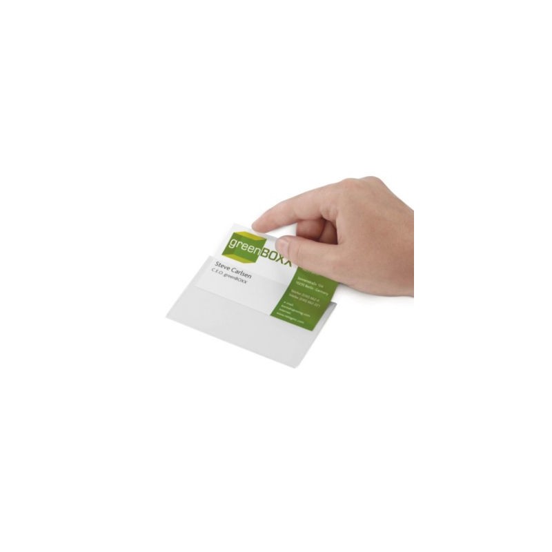 Pochette adhésive pour carte de visite DURABLE 94 x 63 mm - Paquet de 10