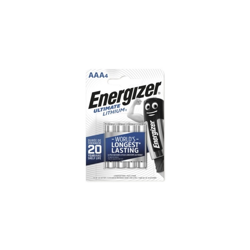 Piles Ultimate Lithium ENERGIZER LR03 AAA - Paquet de 4