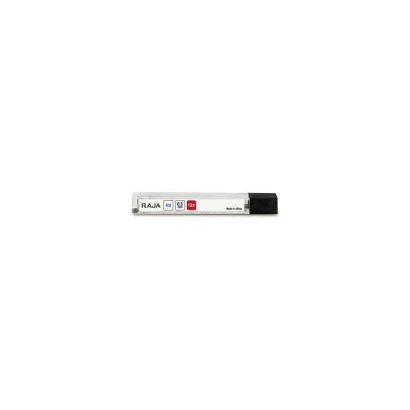 Mines graphites RAJA HB 0,5 mm - Paquet de 12 x 12